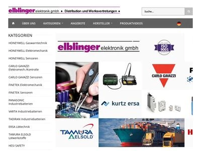 Website von Elblinger Elektronik GmbH