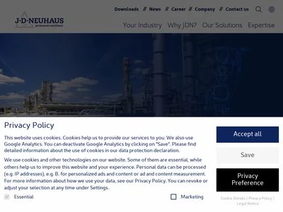 Website von J.D. Neuhaus GmbH & Co. KG