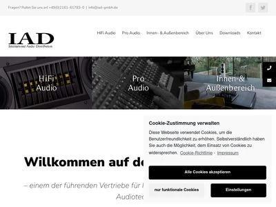 Website von IAD GmbH