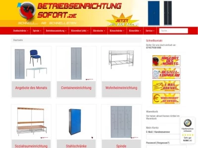 Website von Ceha Deutschland GmbH by Betriebseinrichtung Sofort