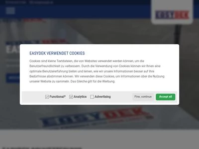 Website von Easydek Beschermtechniek B.V.