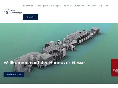 Website von Weil Engineering GmbH
