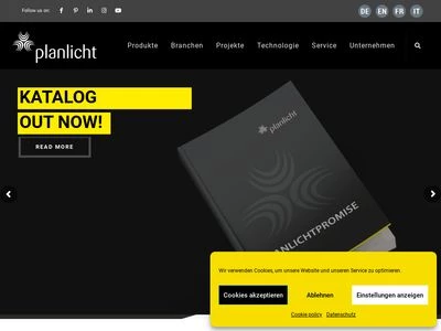 Website von planlicht GmbH & Co.KG