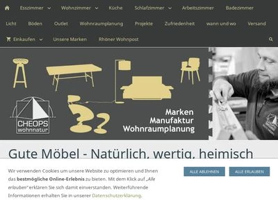 Website von Cheops - Holzwerkstatt GmbH