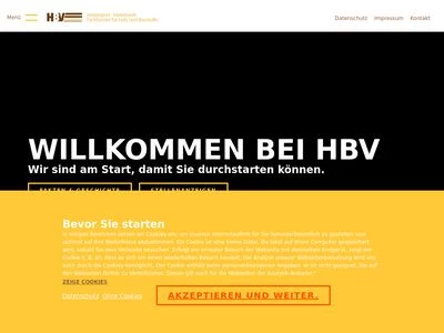 Website von HBV Holz- und Baustoff-Vertrieb GmbH & Co. KG