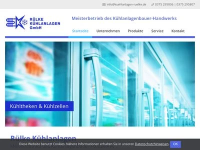 Website von Rülke Kühlanlagen GmbH