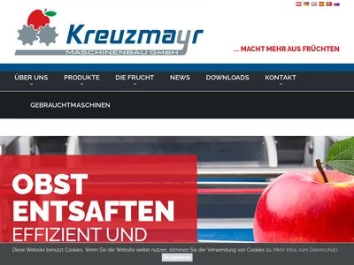 Website von Kreuzmayr Maschinenbau GmbH