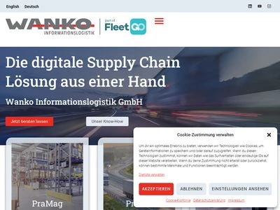 Website von Wanko Informationslogistik GmbH