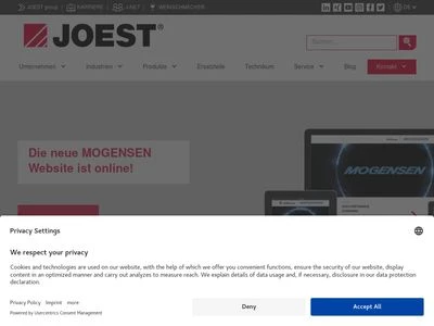 Website von JÖST GmbH + Co. KG