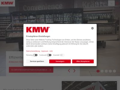 Website von KMW Kühlmöbelwerk Limburg GmbH