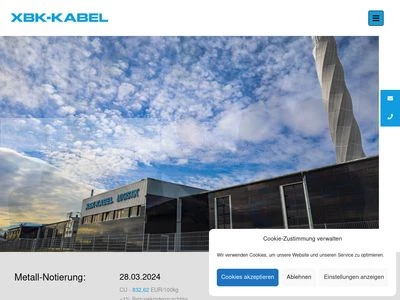 Website von XBK-KABEL Xaver Bechtold GmbH