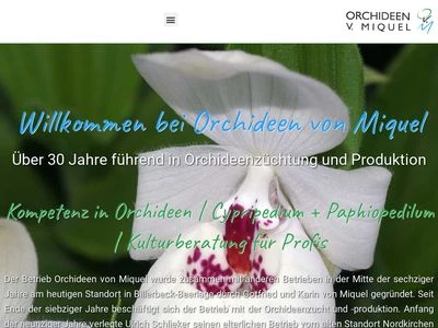 Website von Orchideen von Miquel