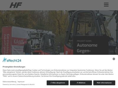 Website von Hofmann Fördertechnik GmbH