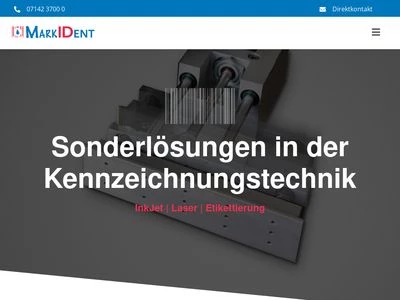 Website von MarkIDent GmbH