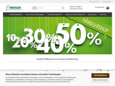 Website von Inntaler Naturprodukte GmbH