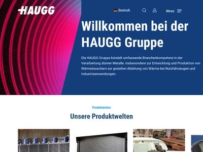 Website von Haugg Kühlerfabrik GmbH