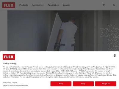 Website von FLEX-Elektrowerkzeuge GmbH