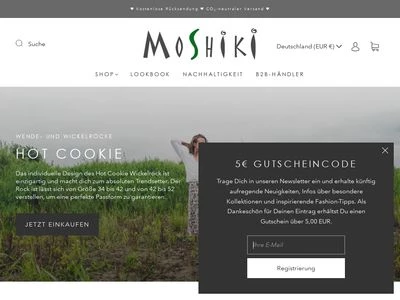 Website von Moshiki GmbH & Co. Handels KG