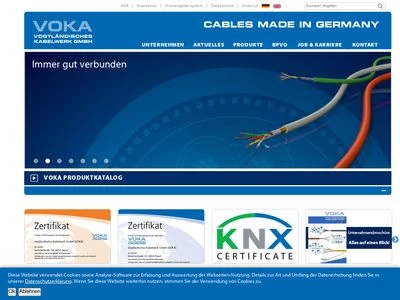 Website von Vogtländisches Kabelwerk GmbH
