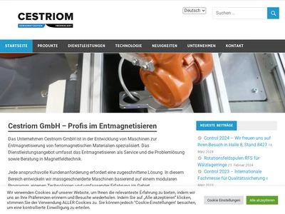 Website von Cestriom GmbH
