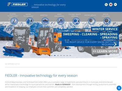 Website von FIEDLER Maschinenbau und Technikvertrieb GmbH