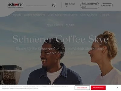 Website von Schaerer Deutschland GmbH