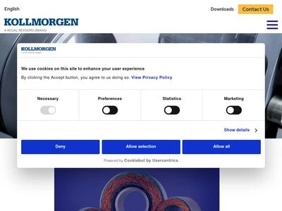 Website von KOLLMORGEN Europe GmbH