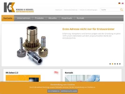 Website von Krebs & Kessel GmbH