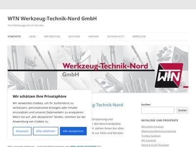 Website von WTN Werkzeug-Technik-Nord GmbH