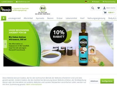 Website von Hanoju Deutschland GmbH