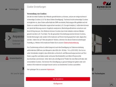 Website von Kundisch GmbH & Co. KG