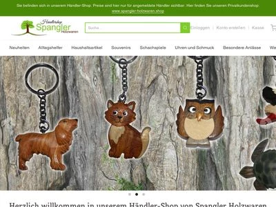 Website von Spangler Holzwaren GmbH