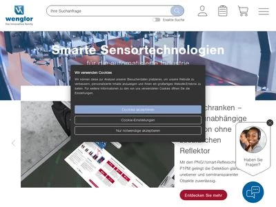 Website von wenglor sensoric elektronische Geräte GmbH
