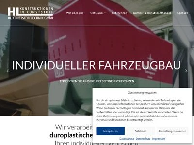 Website von HL Kunststofftechnik GmbH