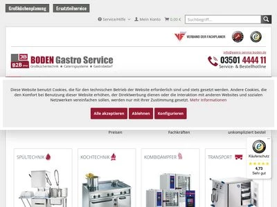 Website von Boden Gastro-Service GmbH