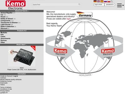 Website von Kemo-Electronic GmbH
