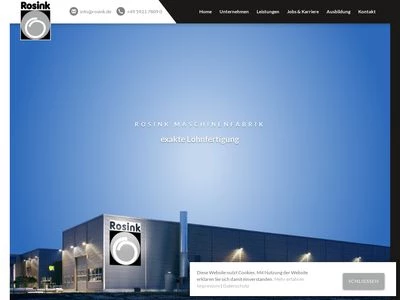 Website von Rosink GmbH + Co. KG Maschinenfabrik