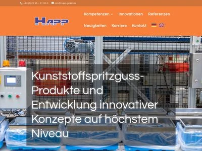 Website von Happ Kunststoffspritzgusswerk und Formenbau GmbH