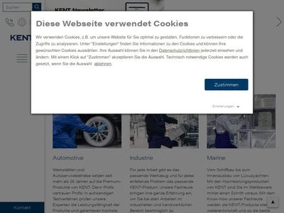 Website von KENT Deutschland GmbH