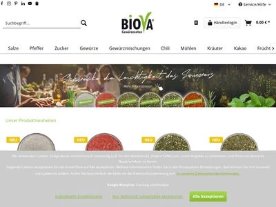 Website von Biova GmbH