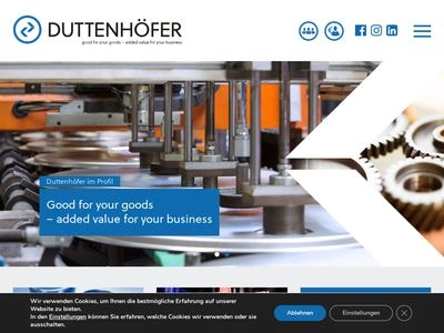 Website von Gottlieb Duttenhöfer GmbH und Co. KG