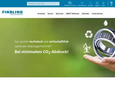 Website von Findling Wälzlager GmbH