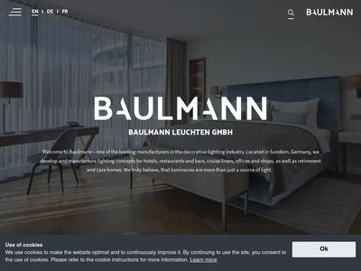 Website von Baulmann Leuchten GmbH