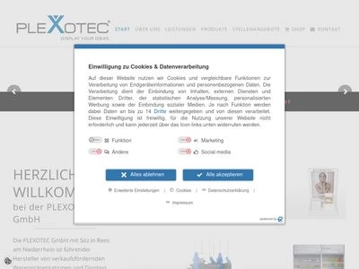 Website von PleXotec GmbH