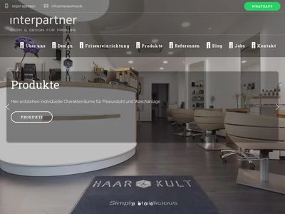 Website von Interpartner Sartory Design GmbH