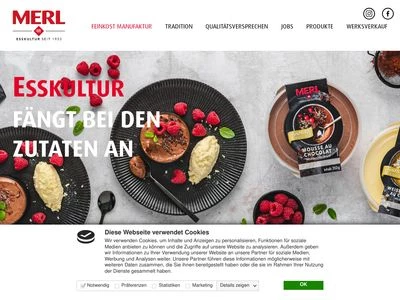 Website von Edmund Merl Feinkost GmbH & Co. KG