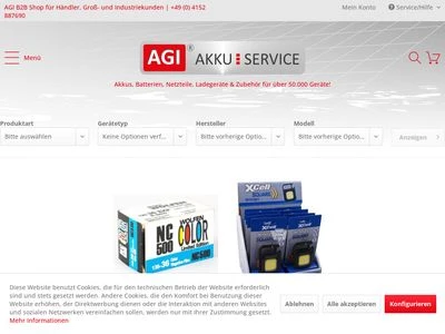 Website von AGI Angela Gutzeit Industrievertretungen GmbH