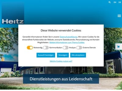 Website von Karl Heitz Industrievertretungen GmbH
