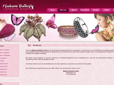 Website von Madame Butterfly GmbH