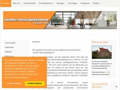 Website von Janßen-HeizungsSysteme